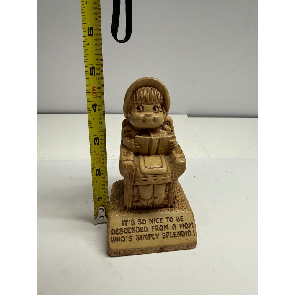 Vintage 1974 Paula Co Figurine Simply Splendid Mom W-402 Resin Statue USA Made